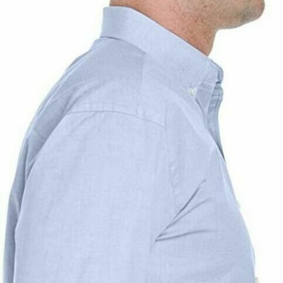 NWT ULTRACLUB PERFORMANCE PINPOINT LONG SLEEVE DRESS SHIRT LARGE LIGHT BLUE - Picture 2 of 9